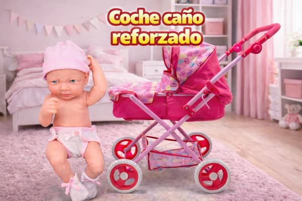 Bebote Realista + Coche Caño reforzado